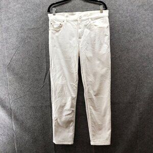 Gap Girlfriend Mid Rise White Jeans Womens 8 / 29 Stretch